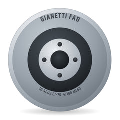 Gianetti FAD Stahlfelge 10.50x12 Zoll 4/100/60 ET-70 30810301 A1 BZ ALV Silber RAL9006
