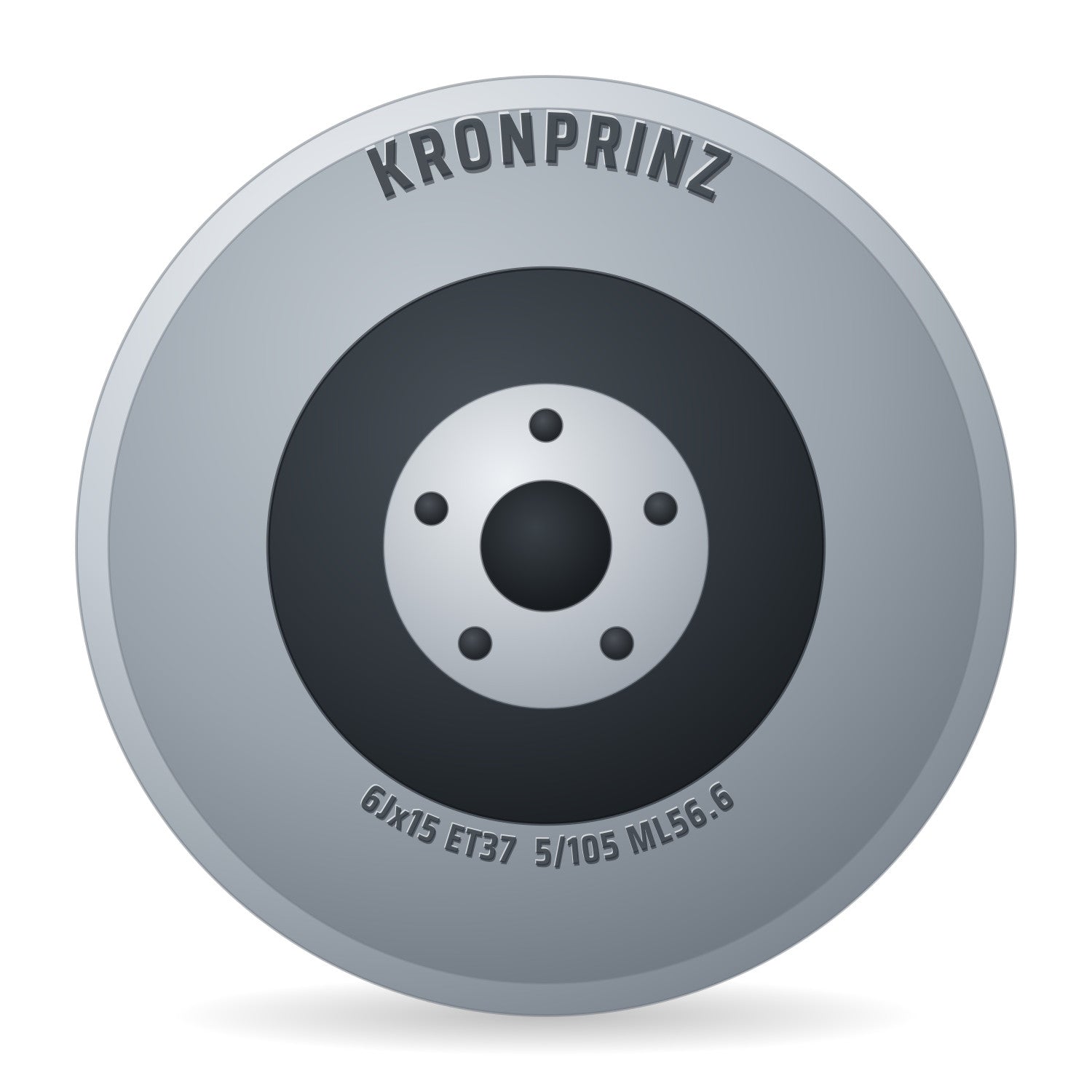 Kronprinz OP 515029 Stahlfelge 6x15 Zoll ET37 LK 5x105 ML56.6