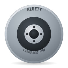 Aluett 40 Schwarz Matt Felge 5.5x15 Zoll ET35 LK 4x98
