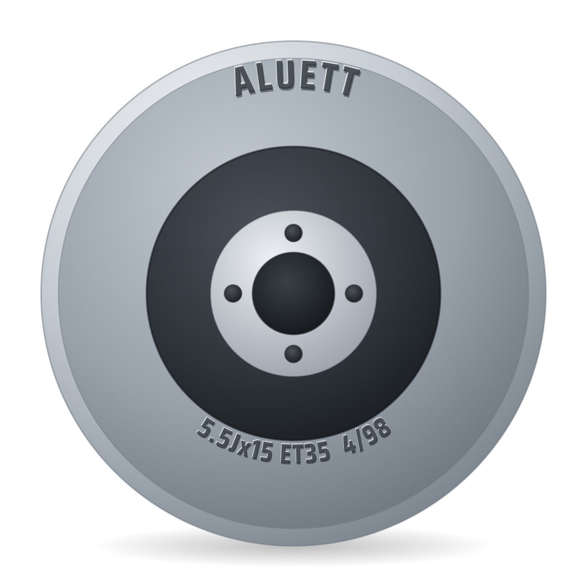 Aluett 40 Silber Felge 5.5x15 Zoll ET35 LK 4x98