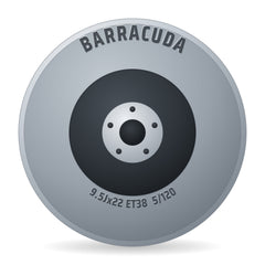 Barracuda Razzer Mattblack Undercut Trimline Rot Pure Sports Gefräst Felge 9.5x22 Zoll ET38 LK 5x120