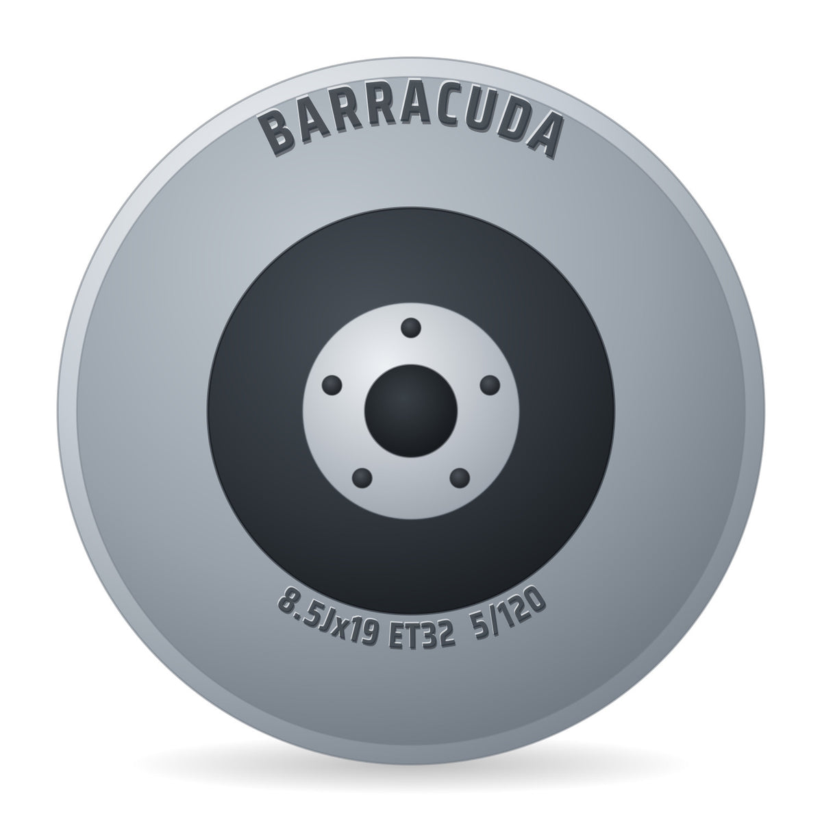 Barracuda Ultralight Three Schwarz Glanz Flashbronze Felge 8.5x19 Zoll ET32 LK 5x120