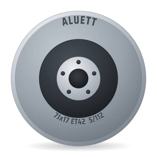 Aluett 89 Silber Felge 7x17 Zoll ET42 LK 5x112