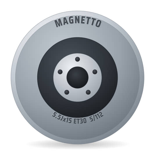 Magnetto M2 Argent Felge 5.5x15 Zoll ET30 LK 5x112