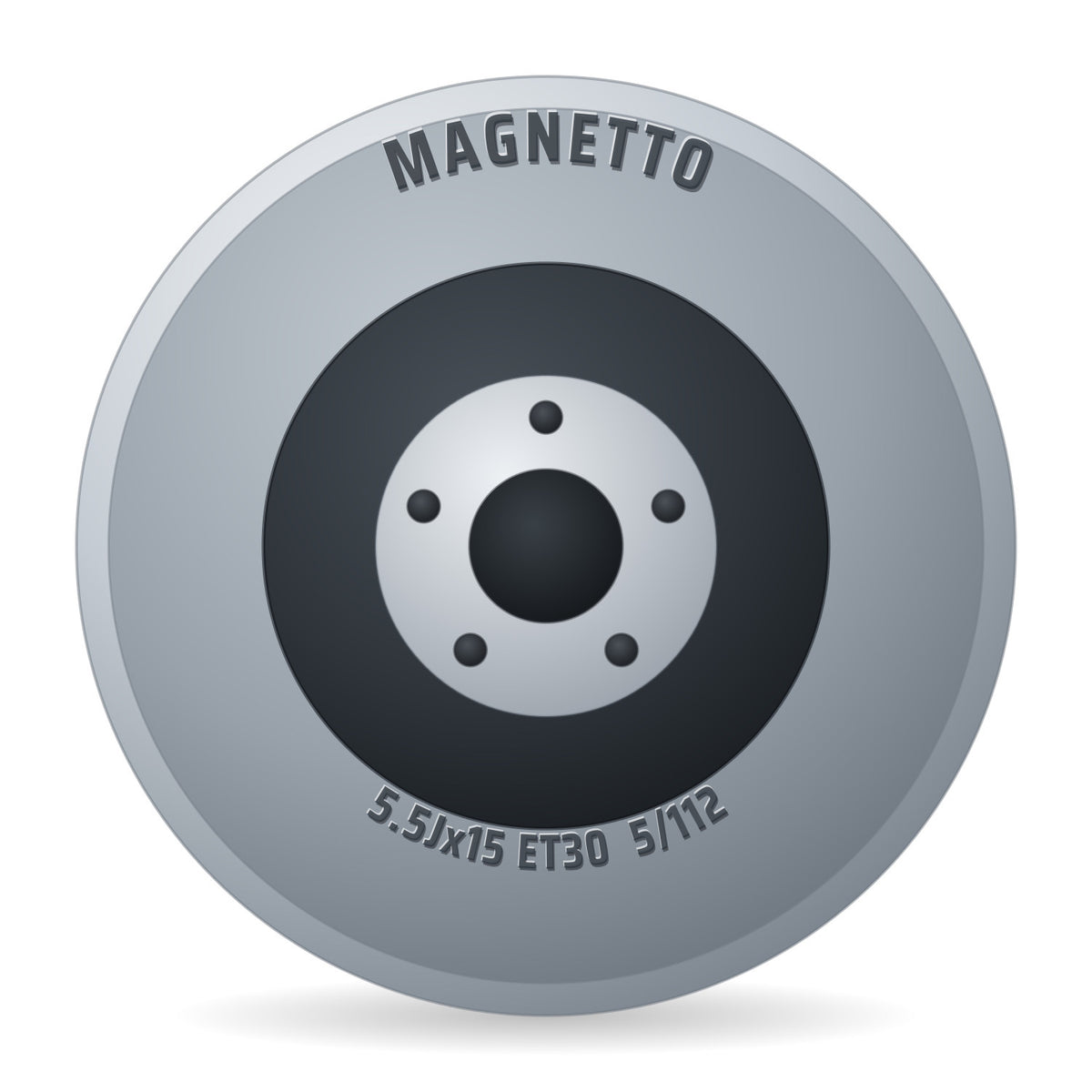 Magnetto M2 Argent Felge 5.5x15 Zoll ET30 LK 5x112
