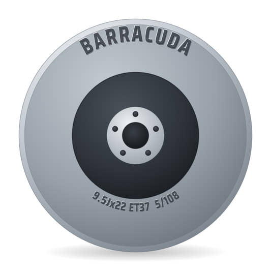 Barracuda Razzer Mattblack Pure Sports Gefräst Felge 9.5x22 Zoll ET37 LK 5x108