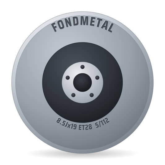 Fondmetal Atena glossy silver Alufelge 8.5x19 Zoll ET28 LK 5x112