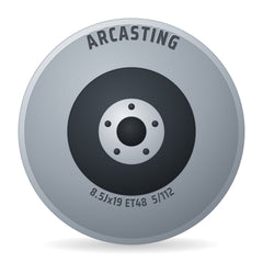 Arcasting Gotica Black LIP Polished Felge 8.5x19 Zoll ET48 LK 5x112
