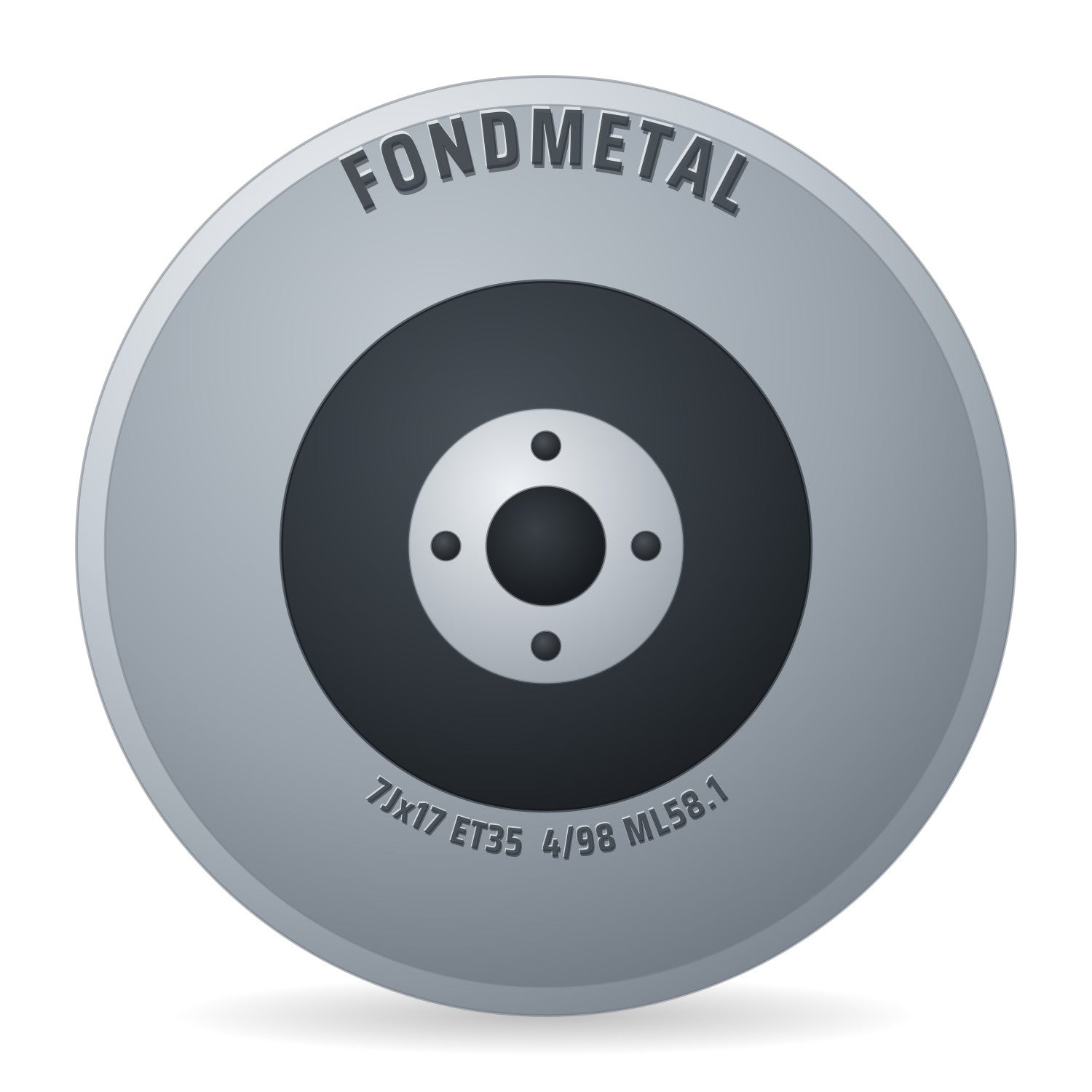 Fondmetal 9EVO matt titanium Alufelge 7x17 Zoll ET35 LK 4x98 ML58.1
