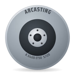 Arcasting Mammut5 Chrome Look Felge 8.5x20 Zoll ET50 LK 5x120
