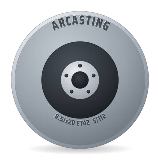 Arcasting ARY Glossy Anthracite Felge 8.5x20 Zoll ET42 LK 5x112