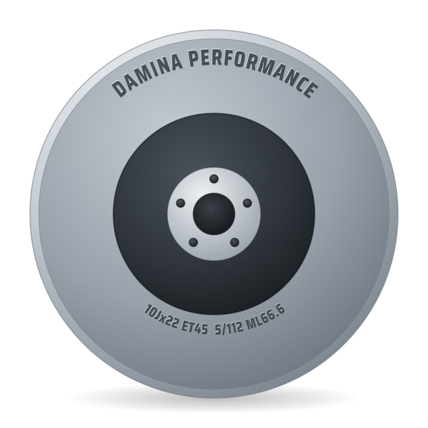 Damina Performance DM19 grey matt Alufelge 10x22 Zoll ET45 LK 5x112 ML66.6
