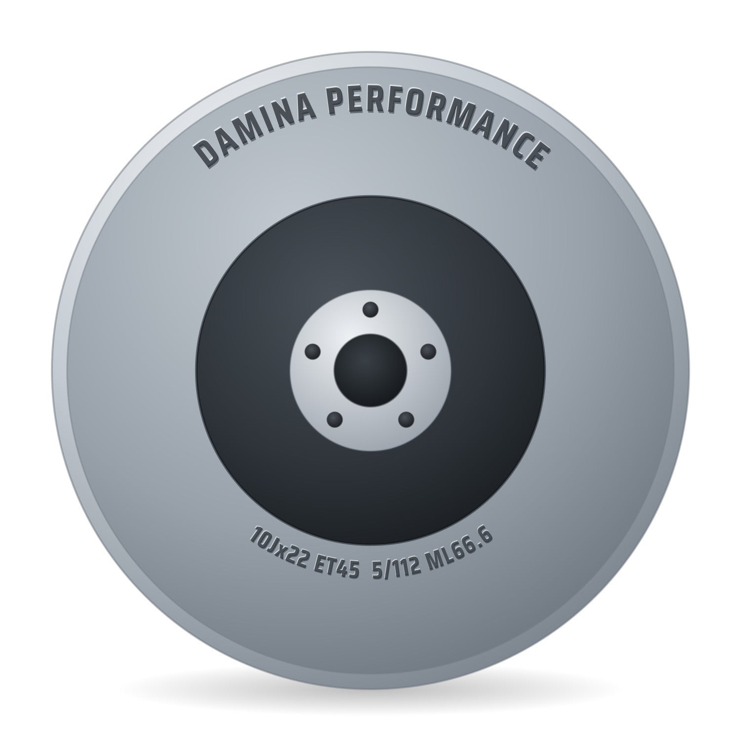 Damina Performance DM19 grey matt Alufelge 10x22 Zoll ET45 LK 5x112 ML66.6