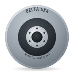 DELTA 4x4 LegacyForged schwarz matt Felge 9x18 Zoll ET42 LK 6x130 ML84.1