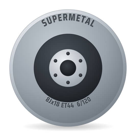 SuperMetal Cage Schwarz Matt Felge 8x18 Zoll ET44 LK 6x120