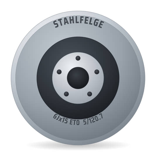 Stahlfelge Ralley Schwarz Glanz Classic Felge 6x15 Zoll ET0 LK 5x120.7
