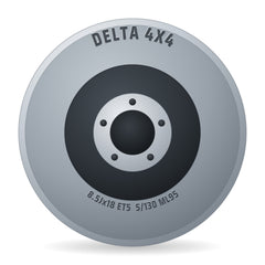 DELTA 4x4 Hanma R 5 /130 schwarz matt Felge 8.5x18 Zoll ET5 LK 5x130 ML95