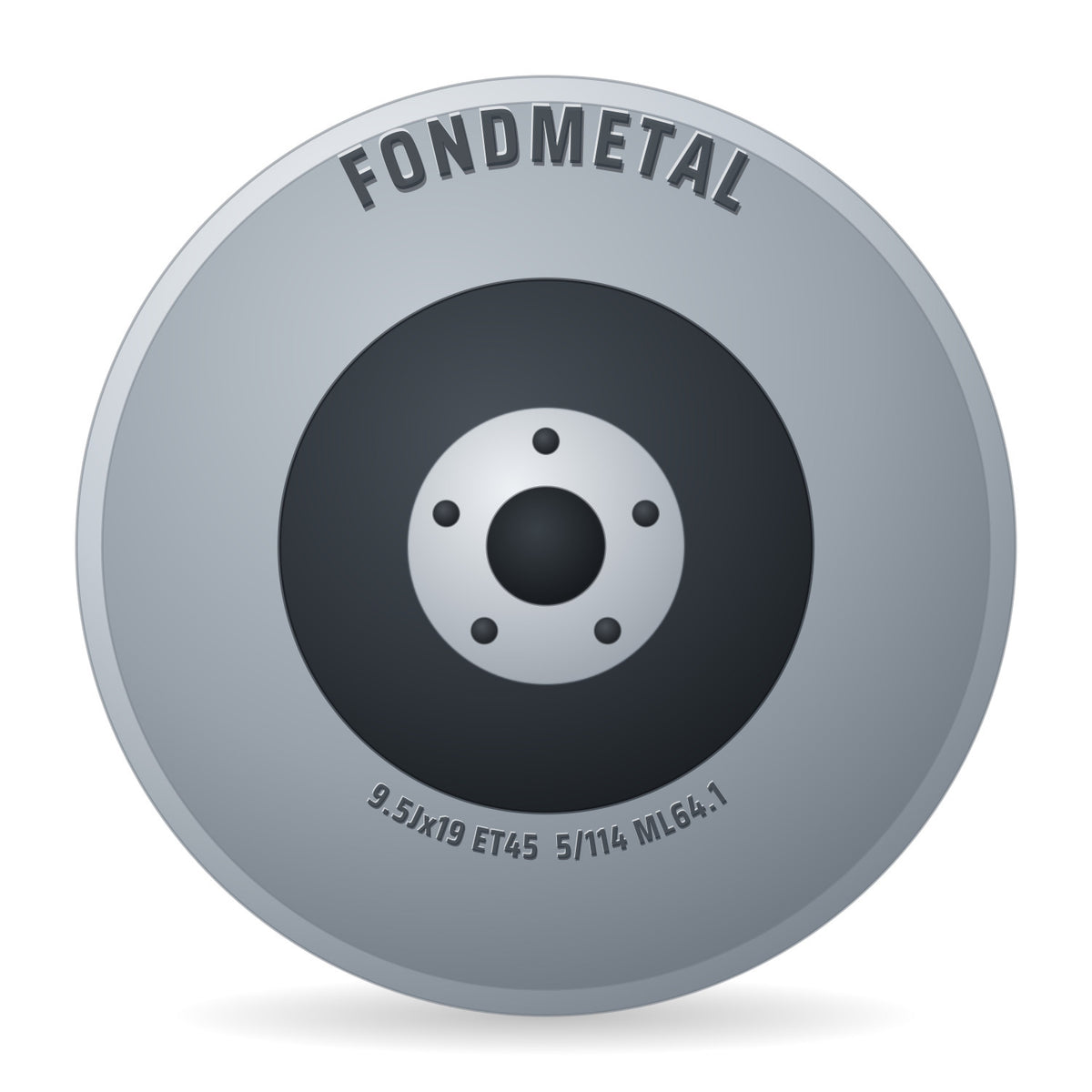 Fondmetal RF19743 Koros NB64 1 Felge 9.5x19 Zoll ET45 LK 5x114 ML64.1