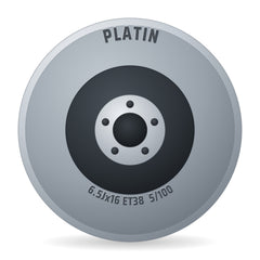 Platin P69 Bright Silver Lz/lk: NB:57 1 Felge 6.5x16 Zoll ET38.1 LK 5x100