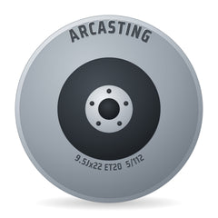 Arcasting ARY Glossy Black Felge 9.5x22 Zoll ET20 LK 5x112