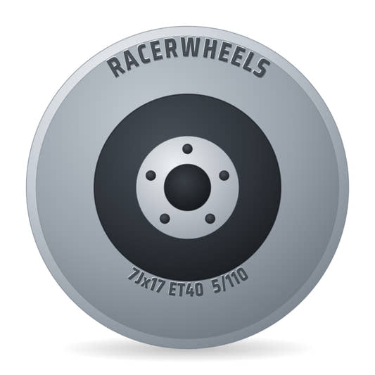 RacerWheels Wave Light Schwarz Glänzend Racer Felge 7x17 Zoll ET40 LK 5x110