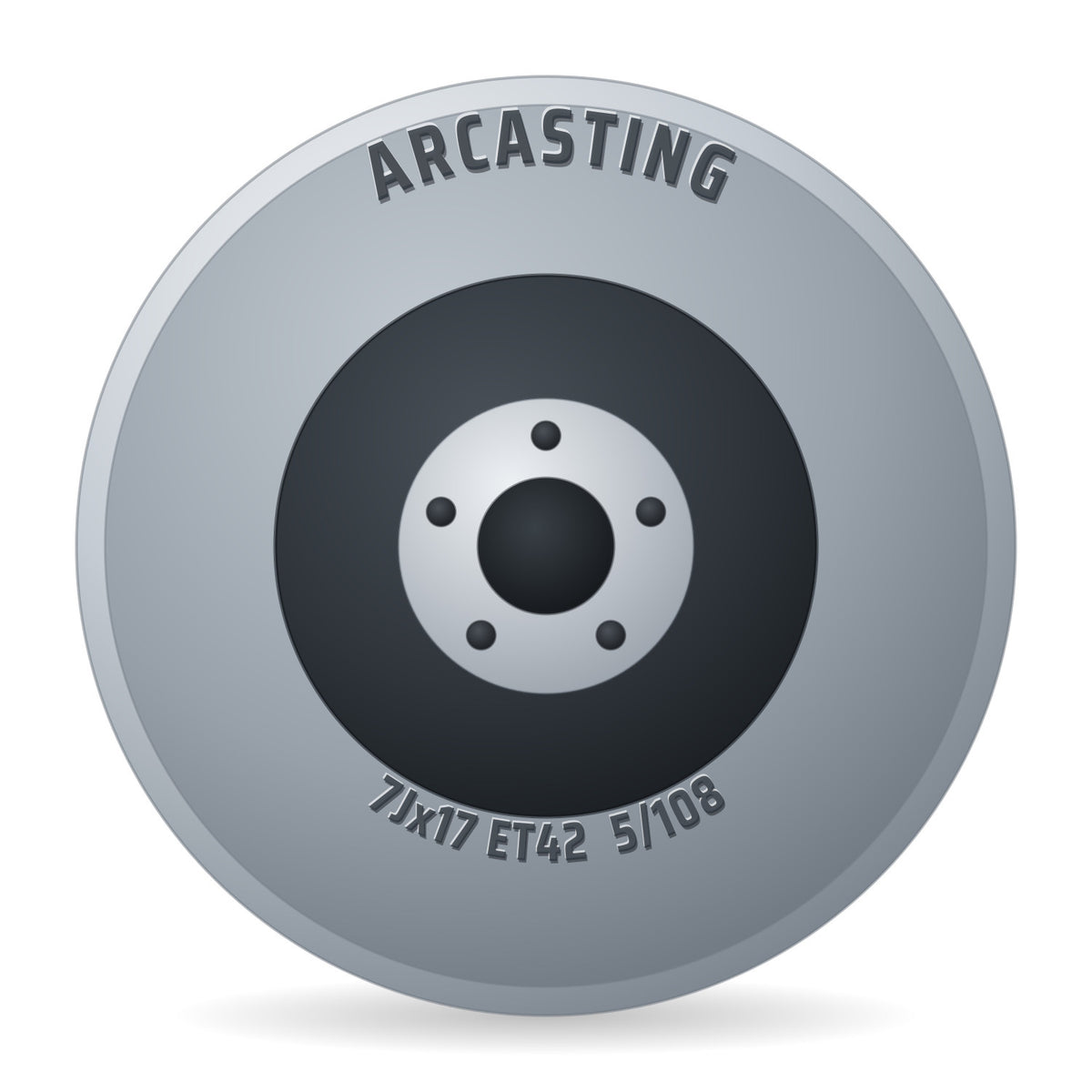 Arcasting Mammut5 Chrome Look Felge 7x17 Zoll ET42 LK 5x108