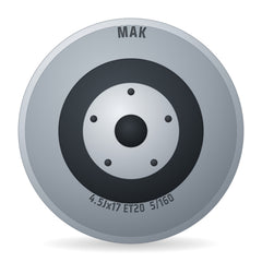 Mak NB65.1 schwarz Felge 4.5x17 Zoll ET20 LK 5x160