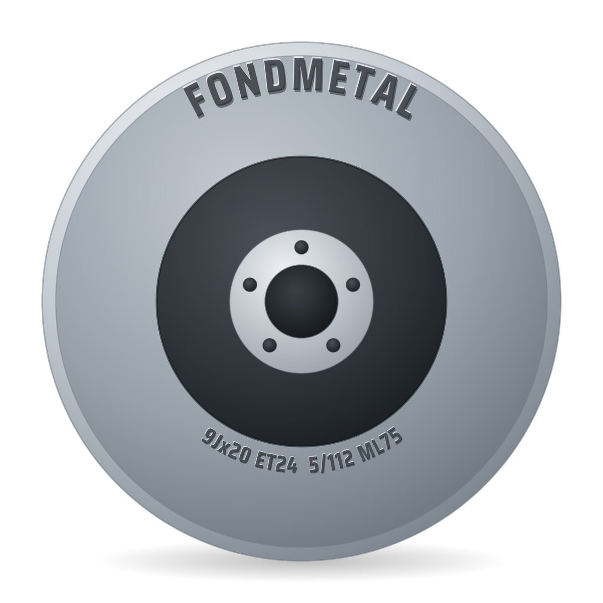 Fondmetal 9EVO matt titanium Alufelge 9x20 Zoll ET24 LK 5x112 ML75