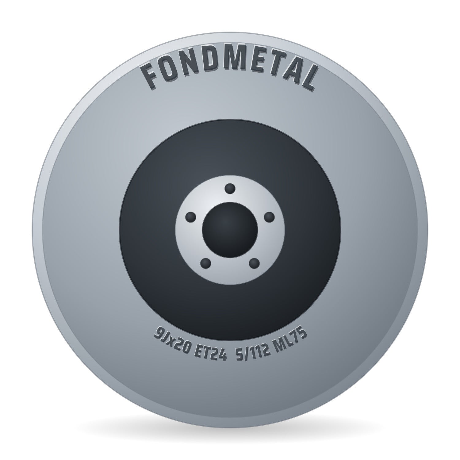 Fondmetal 9EVO matt titanium Alufelge 9x20 Zoll ET24 LK 5x112 ML75
