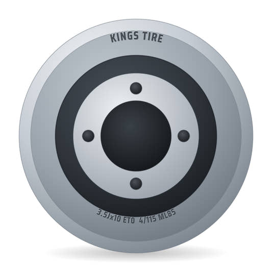 Kings Tire Komplettrad 4.50-10 KT-715 auf Felge 3.50Bx10 4/115/85 ET0