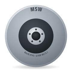 MSW 74 gloss black Alufelge 8x19 Zoll ET45 LK 5x108 ML73.1