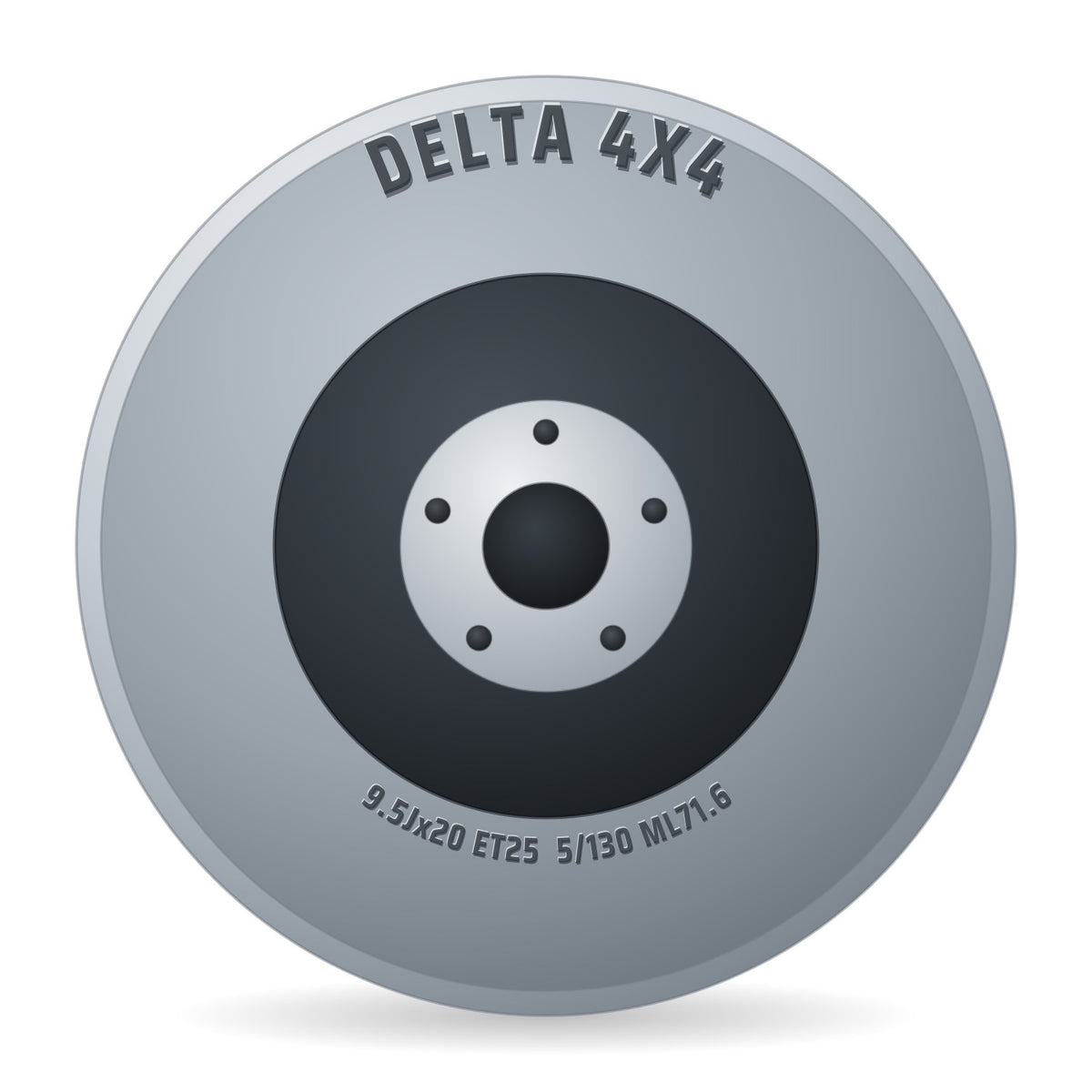 DELTA 4x4 Klassik_B 5 Felge 9.5x20 Zoll ET25 LK 5x130 ML71.6