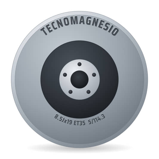Tecnomagnesio Savage 8.5 19 5 114 3 35 Matt Black Mirror Felge 8.5x19 Zoll ET35 LK 5x114.3