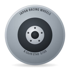 Japan Racing Wheels JR3 matt black Felge 8.5x19 Zoll ET40 LK 5x120