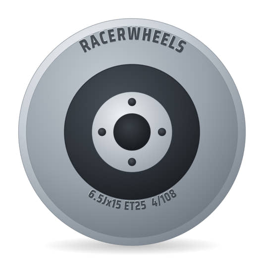 RacerWheels ICE Schwarz Satiniert Racer Felge 6.5x15 Zoll ET25 LK 4x108