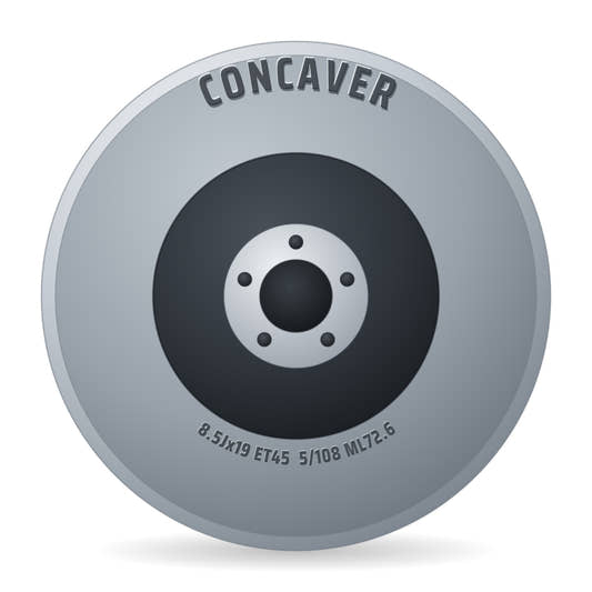 Concaver CVR4 double tinted black Alufelge 8.5x19 Zoll ET45 LK 5x108 ML72.6