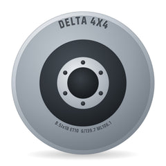 DELTA 4x4 WP 5 schwarz matt Felge 8.5x18 Zoll ET10 LK 6x139.7 ML106.1