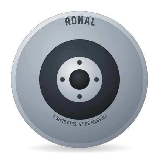 Ronal RR10 REV-M bronze matt Alufelge 7.5x16 Zoll ET25 LK 4x108 ML65.03