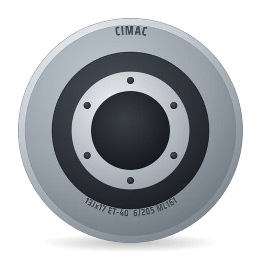 Cimac Stahlfelge 13x17 Zoll 6/205/161 ET-40 A171332B Silber RAL9006