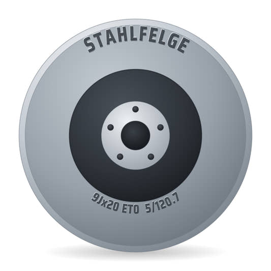 Stahlfelge Smoothie Schwarz Glanz Classic Felge 9x20 Zoll ET0 LK 5x120.7