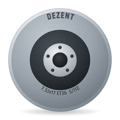 Dezent * TZ Graphite 66.6 Auslauf Felge 7.5x17 Zoll ET36 LK 5x112