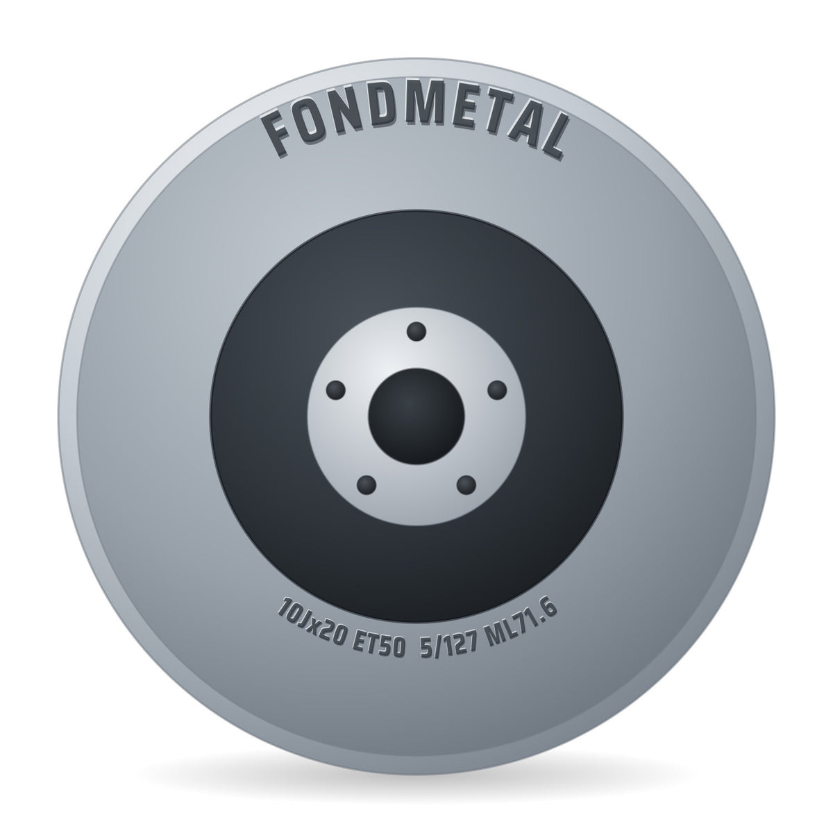Fondmetal Alke matt black Alufelge 10x20 Zoll ET50.08 LK 5x127 ML71.6