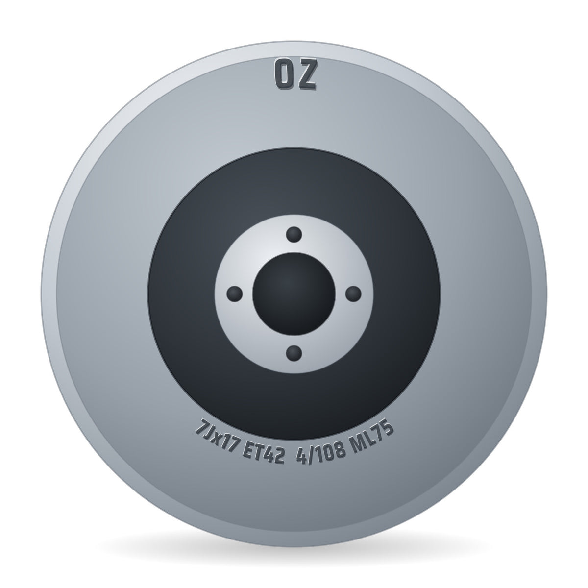OZ Leggenda race white Alufelge 7x17 Zoll ET42 LK 4x108 ML75