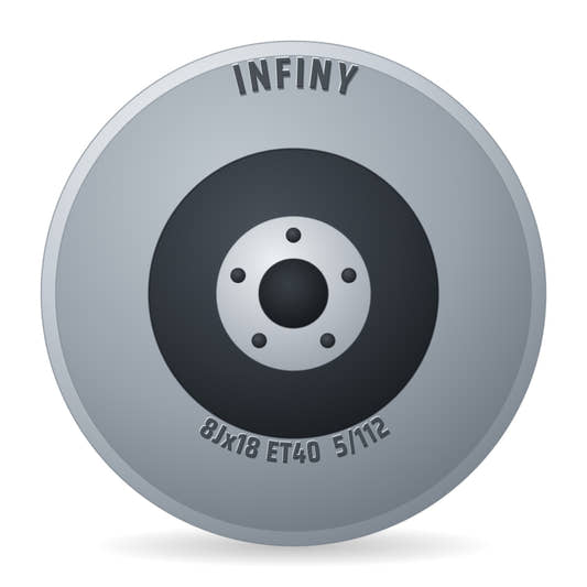 Infiny Traxx Schwarz Glänzend Verblendung Poliert Felge 8x18 Zoll ET40 LK 5x112