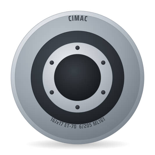 Cimac Stahlfelge 16x17 Zoll 6/205/161 ET-70 171655 Silber RAL9006