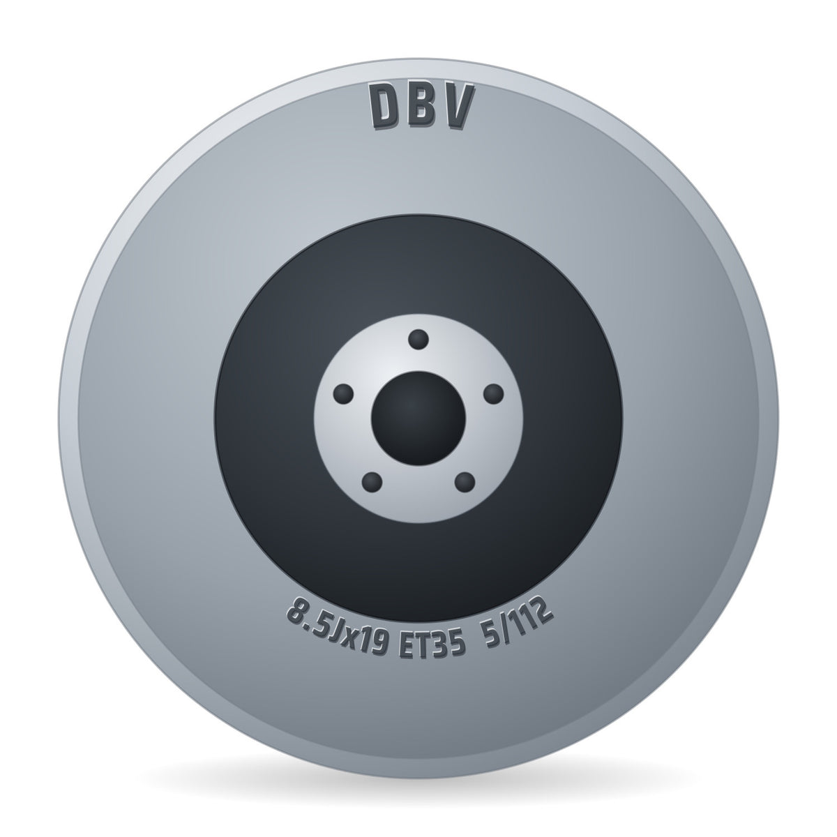 DBV Riva KY black black 70.1 Felge 8.5x19 Zoll ET35 LK 5x112