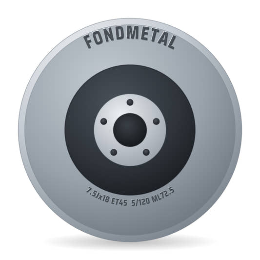 Fondmetal 9RR glossy titanium Alufelge 7.5x18 Zoll ET45 LK 5x120 ML72.5