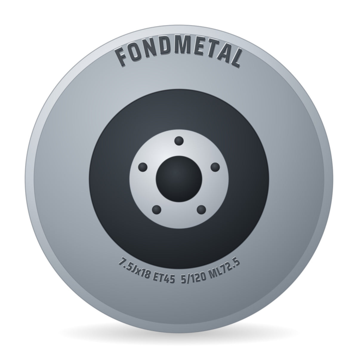 Fondmetal 9RR glossy titanium Alufelge 7.5x18 Zoll ET45 LK 5x120 ML72.5