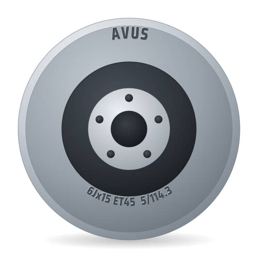 Avus AC-518 Black Polished Felge 6x15 Zoll ET45 LK 5x114.3