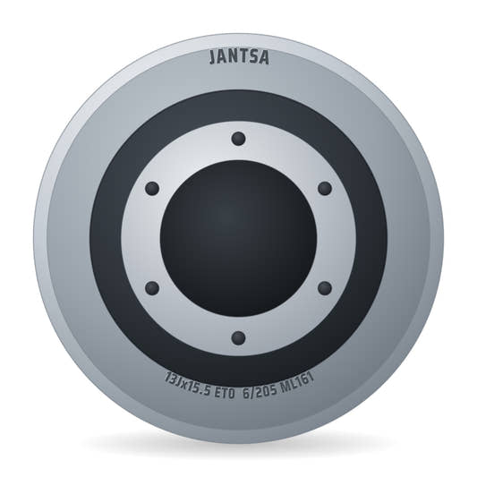 Jantsa Stahlfelge 13.00x15.5 Zoll 6/205/161 ET0 10001203 A2 Silber RAL9006